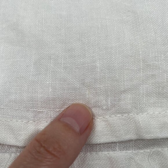 B.Loose Linen Blouse Long Sleeve Coastal Minimalist European Vacation Lagenlook - Picture 9 of 16